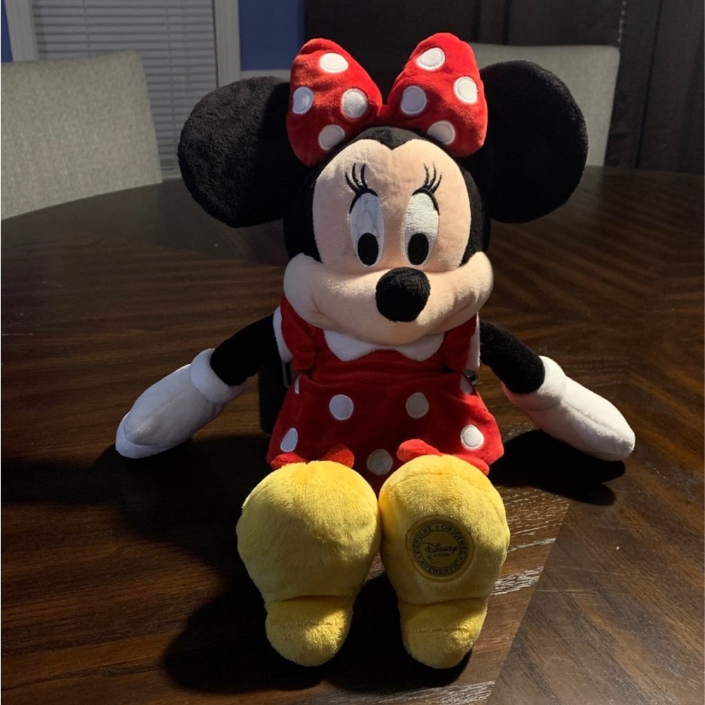 Disney Store plush Minnie Mouse Red Polka Dot Dress RARE Vintage Plush HTF